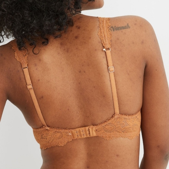 ❤️‍🔥AERIE REAL POWER WIRELESS PUSH UP SUNFLOWER LACE BRA SIZE 34A - Picture 3 of 10